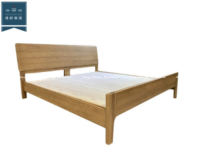 【新竹清祥傢俱】NBB-01BB30梣木火星岩簡約設計 雙人床架 北歐 簡約 風格