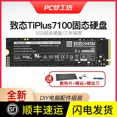 致態TiPlus7100系列1TB 2TB Ti600 500G 1T M.2臺式機固態硬盤SSD