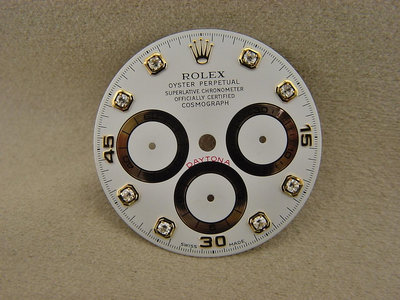 ROLEX 勞力士 DAYTONA for 16523 16528 白色8鑽原鑲面盤 cal 4030機芯 實物拍攝