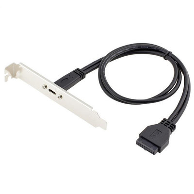 UC-085 20pin轉Type-C母線 USB3.0轉接線 機殼轉接線 主機板轉接線 USB19針轉接線 帶擋板