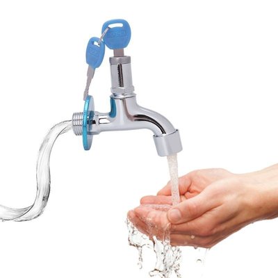 KOOL戶外防盜水槽水龍頭，帶鎖鑰匙和可鎖式洗手水龍頭-