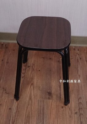 【40年老店專業賣家】全新 雙管黑色雙管【台灣製】44公分 33公分 【可疊高】小吃椅 餐椅 涼椅 矮凳 板凳
