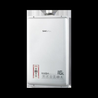 x【龍慶廚藝館 】 櫻花牌 DH-1603   DH1603 數位恆溫強制排氣型熱水器  (含施工及衍生耗材)