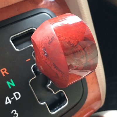 汽車拍檔桿頭紅碧玉石排檔頭TMs 01手工研磨 獨款可訂做
