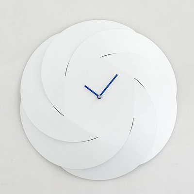 意大利正品 Alessi Infinity 永恒的藝術裝飾白色簡約掛鐘時鐘錶