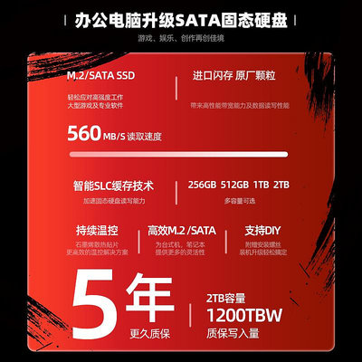 sata接口固態硬碟1T長江存儲2tb筆電電腦桌機2.5寸硬碟M.2SSD