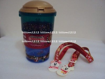 新貨到~日本2008東京迪士尼disney聖誕限米奇米妮雪人爆米花筒(現貨) 爆米花桶