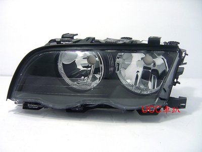 【UCC車趴】BMW 寶馬 E46 3系 98-01(8月)  4門 4D 原廠型 黑框大燈 (TYC製) 一邊2700