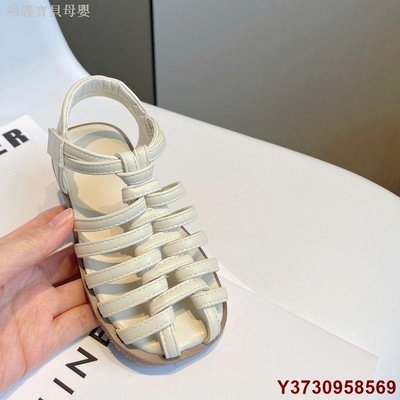【熱賣精選】韓版女童涼鞋2022夏季新款兒童鞋子時尚編織包頭羅馬鞋女孩童鞋潮