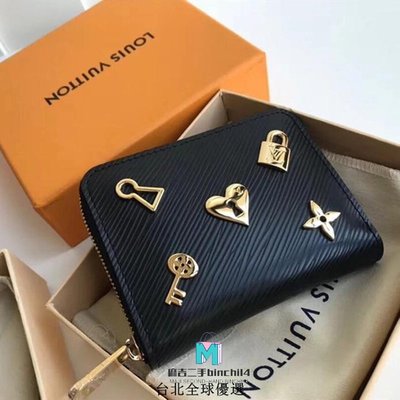 【二手】LV 路易威登 ZIPPY拉鍊錢包情人節Love Lock水波紋EPI短夾 M633 現貨