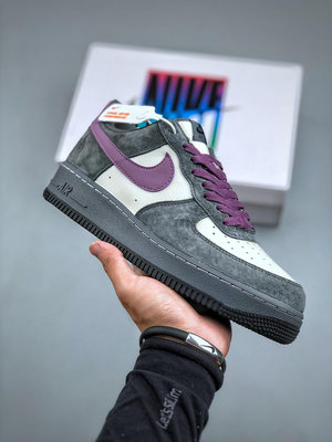 純原Nike Air Force 1 Low ’07 “Grey purple ”“灰紫霧”空軍