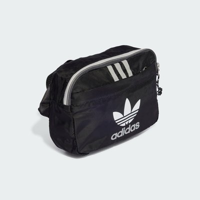Adidas ORIGINALS 愛迪達三葉草運動腰包 黑色小腰包 IJ0768