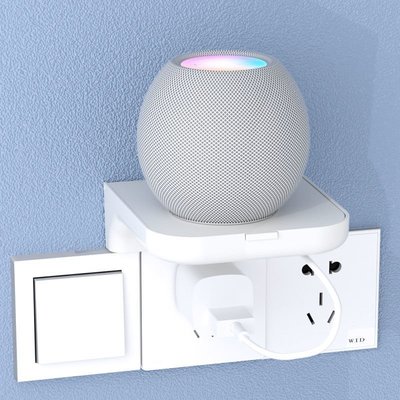 現貨熱銷-免打孔音響蘋果HomePod mini小度天貓精靈音箱插座壁掛置物架支架日韓