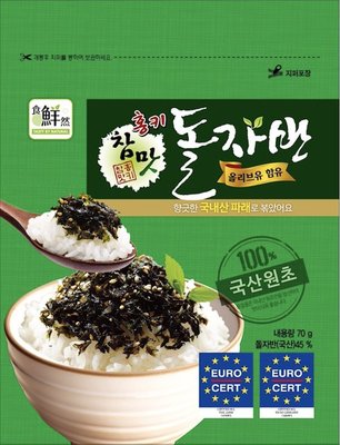 現貨 韓國 食鮮然 海苔酥 (原味) 70g 單入 炒海苔 海苔鬆 伴飯 韓式海苔