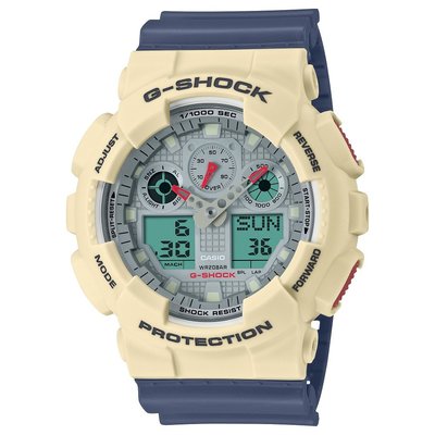 【台灣CASIO原廠公司貨】G SHOCK GA-100PC-7A2抗磁運動錶【天美鐘錶店家直營】【下殺↘超低價有保固】