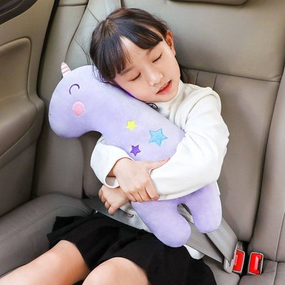 汽車安全帶護肩套可愛卡通兒童防勒脖保護套固定器車內用睡覺抱枕兒童安全帶護套
