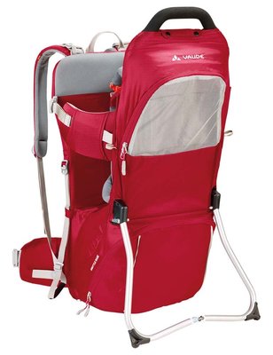 美國代購 VAUDE Shuttle Base 黑色紅色孩童背架 兒童背包 嬰兒背架背包 安全座椅 兒童揹架
