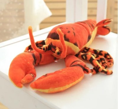 創意仿真(52公分)龍蝦抱枕公仔玩具聖誕節生日開幕慶生鮮活蝦禮物精品蝦仁飾品