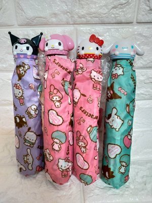 日本 三麗鷗 kitty/美樂蒂/大耳狗/庫洛米 頭型三折傘/晴雨傘