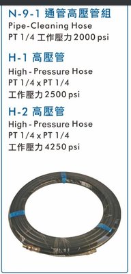 【川大泵浦】物理牌 H-1 高壓鋼絲管 (10米單層) 5/16"*2500psi