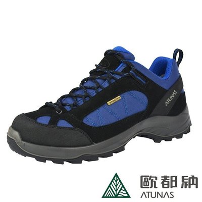 (登山屋)ATUNAS 歐都納防水透氣抗臭寬楦低筒健行鞋A1GCBB03N藍黑