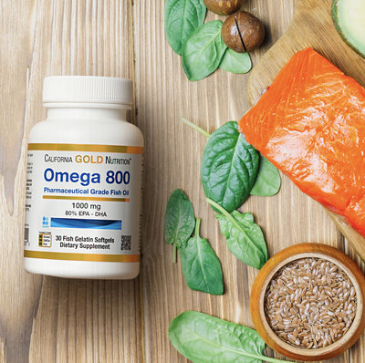 California Gold Nutrition Omega 800 魚油 1000毫克 90粒