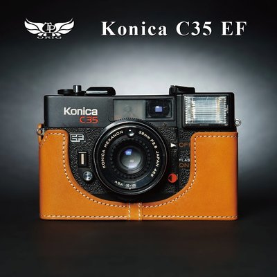 小馨小舖【TP 適用於 Konica C35 EF 真皮相機底座】相機皮套 相機包