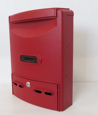 日本進口 可放A4紙好品質紅色歐式信箱上下兩個開口大容量信封意見箱建議箱公司家用牆壁上壁掛式信箱送禮 5304c