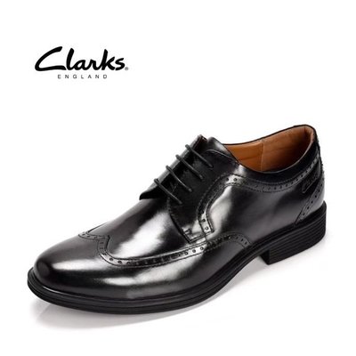 clarks其樂男鞋2022春款牛皮系帶低跟英倫風商務正裝工作男士皮鞋