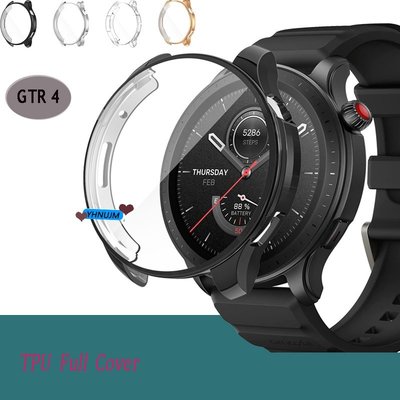Amazfit GTR 4 智能手錶電鍍 TPU 軟蓋全屏保護殼  Huami Amazfit GTR4 保護套 全包