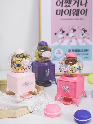 【熱賣下殺】ins房間裝飾可愛少女心粉色糖果機扭扭蛋扭糖機存錢罐桌面小擺件