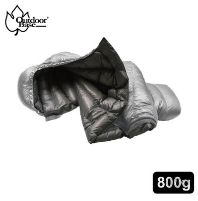 【Outdoorbase】SnowMonster頂級羽絨保暖睡袋（太空灰）-24691