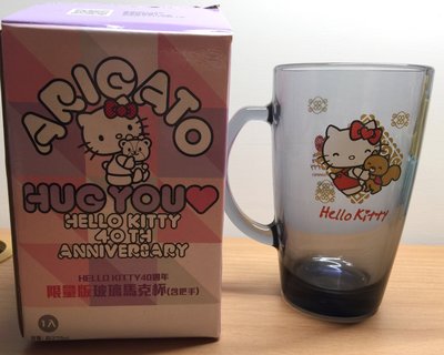 7-11 「Hello Kitty 40週年玻璃馬克杯」~~~新年金喜松鼠限定版