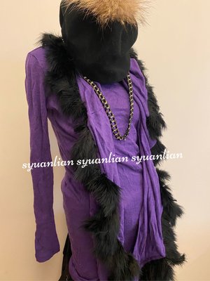 ♥In style♥毛毛多穿法斗篷式長版上衣/洋裝♥（紫色）