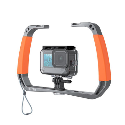 現貨單反相機單眼攝影配件泰迅GoPro9/10/11運動相機潛水支架補光燈防水殼拓展手柄穩定器