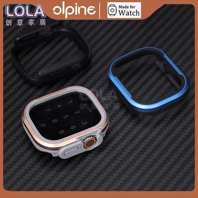 蘋果手錶49mm矽膠金屬保護殼 適用於Apple Watch Ultra鋁合金矽膠外殼 iwatch Ultra保護框-LOLA創意家居