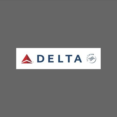 達美航空 DELTA 天合聯盟 LOGO 橫幅 防水貼紙 筆電 行李箱 安全帽貼 尺寸120x30mm