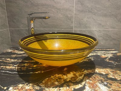 FUO衛浴：半透明地中海設計風藝術碗公盆（7082）