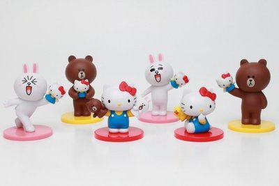 【UNIPRO】Hello Kitty x LINE FRIENDS 經典聯名 熊大 KT 兔兔 盒玩 公仔 正版授權