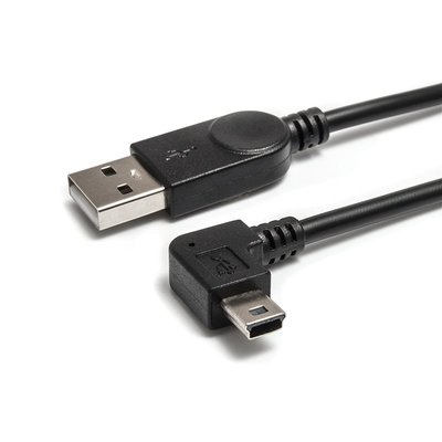 USB轉Mini迷你T型口90度彎手機平板汽車音響導航記錄儀供電數據線 A5.0308