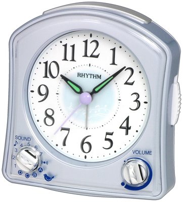豐天時計【RHYTHM】日本 麗聲 RHYTHM 超靜音 音樂 燈光 時鐘 鬧鐘 8RMA02，8RMA02WR04