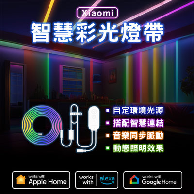 【coni mall】Xiaomi 智慧彩光燈帶 現貨 當天出貨 小米 動態照明 房間氣氛燈 氣氛燈條 幻彩燈條 流水燈