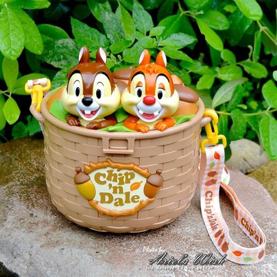 Ariel's Wish-日本東京迪士尼2018萬聖節限定-奇奇蒂蒂chip栗子花栗鼠爆米花桶玩具小物收納盒收納桶-現貨