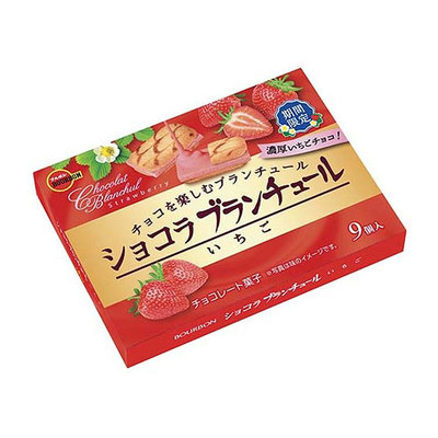 +東瀛go+北日本 Bourbon BLANCHUL 濃厚草莓味 夾心餅 9個入 草莓夾心餅乾 夾心脆餅 日本必買