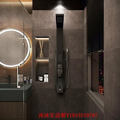 新款花灑MOPO摩普衛浴家用黑色淋浴花灑套裝全銅龍頭淋雨屏噴頭掛墻沐浴器免運