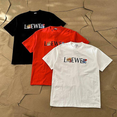 【MAD小鋪】LOEWE 2024春夏新款龍年字母龍頭限定款T恤