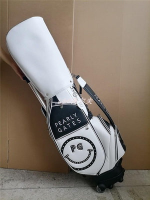 專場:男女款高爾夫拉輪球包PG笑臉球桿包便攜式球袋高檔面料黑白兩色