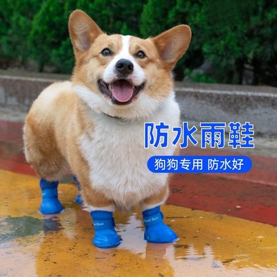 狗狗雨鞋柯基泰迪鞋子不掉腳套軟底四季小型犬寵物鞋鞋套防臟防水