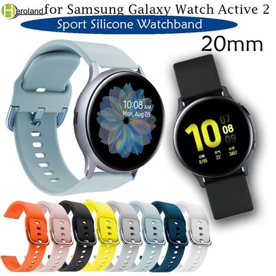 適用於 Samsung Galaxy Watch Active 2 40mm / 44mm 運動矽膠智能腕帶的 20mm