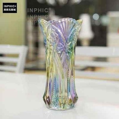 INPHIC-水晶玻璃七彩花瓶花器 時尚 裝飾品 客廳富貴竹花瓶_S02064C